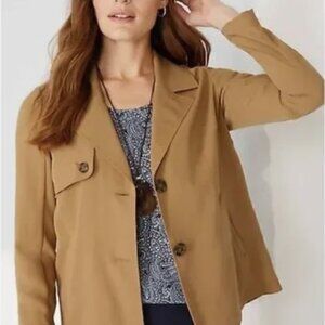 J.Jill Wearever Trench Jacket (3X) & Tank (2X), Brown, Good preowned condition